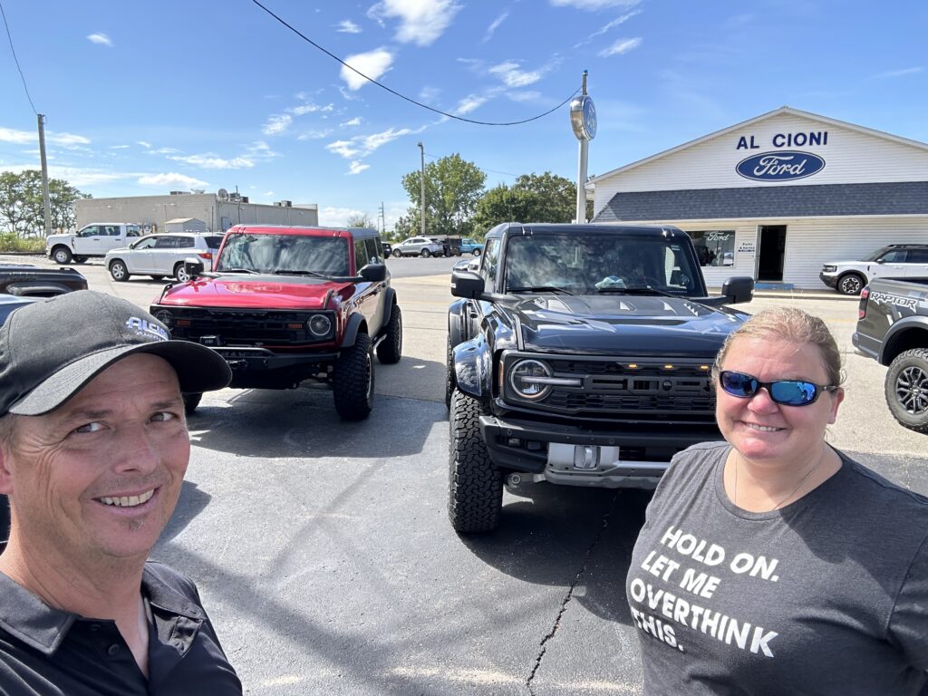 Picking up the Bronco Raptor from Al Ciono Ford in Granville, Illinois 